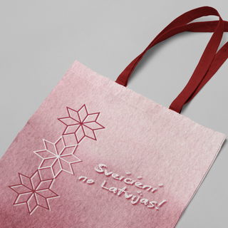 Lina vai kokvilnas auduma maisiņš «Auseklis. Latvju aizsardzības zīme»