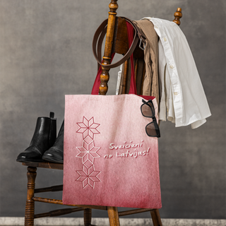 Lina vai kokvilnas auduma maisiņš «Auseklis. Latvju aizsardzības zīme»