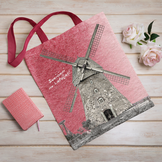 Lina vai kokvilnas auduma maisiņš «Vējdzirnavas»