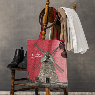 Lina vai kokvilnas auduma maisiņš «Vējdzirnavas»