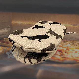 Virtuves cimdiņš | Melnie un pelēkie kaķi 46 * 70 cm Virtuves cimds