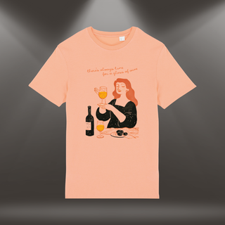 Organiskās kokvilnas T-krekls "Time for" | Aprikožu tonis