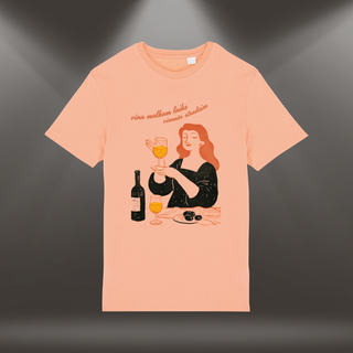 Organiskās kokvilnas T-krekls "Laiks sev" | Aprikožu tonis