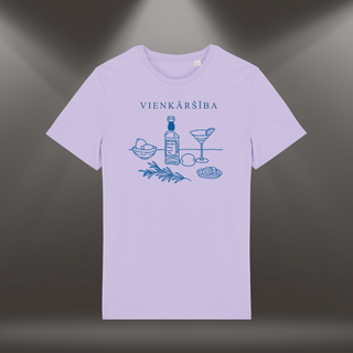 Organiskās kokvilnas T-krekls "Vienkāršība" | Lavandas violets