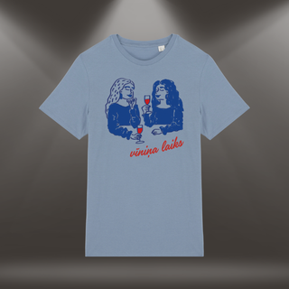 Organiskās kokvilnas T-krekls "Vīniņa laiks" | Rāmi zils