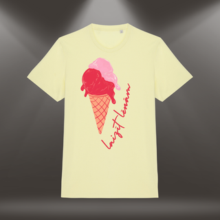 Organiskās kokvilnas T-krekls "Kārdinājums" | Citrondzeltens