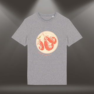 Organiskās kokvilnas T-krekls "Pati Tu garnele" | Pelēks