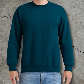 Džemperis ar apaļu apkakli | Tumši pelēcīgi zils