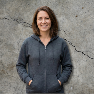 Džemperis ar kapuci un rāvējslēdzēju | Tumsnēji pelēks