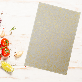 Lina dvielis | Ziemassvētku zaļumi - zelta apdruka