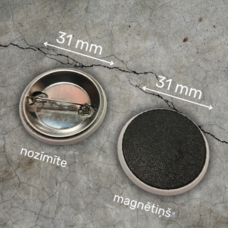 Nozīmīte vai magnēts | 31 mm | Baltica logo