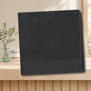 Organiskās kokvilnas vannas dvielis 450 g/m² | 70 × 140 cm | melns