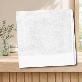 Organiskās kokvilnas vannas dvielis 450 g/m² | 70 × 140 cm | balts