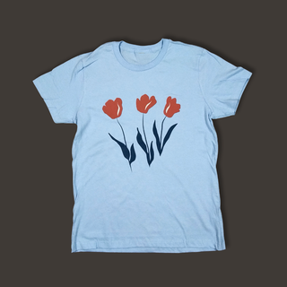 Sieviešu T-krekls “Trīs klusumi” | gaiši zils, kokvilna