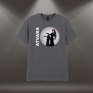 Atvara Hero Photo Logo T-krekls | tumši pelēks