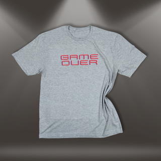 Kokvilnas T-krekls "Game over" | pelēks