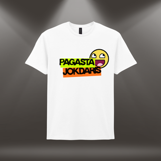 Kokvilnas T-krekls "Pagasta jokdaris" | balts