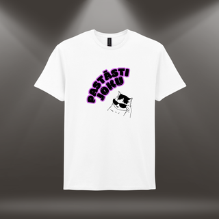 Kokvilnas T-krekls "Pastāsti joku" | balts