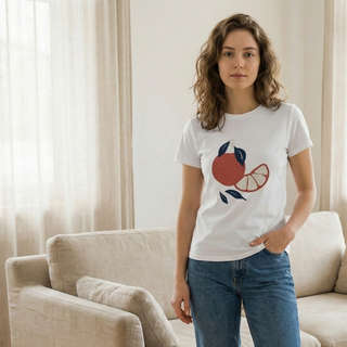 Sieviešu T-krekls “Klusais auglis” | balts, kokvilna