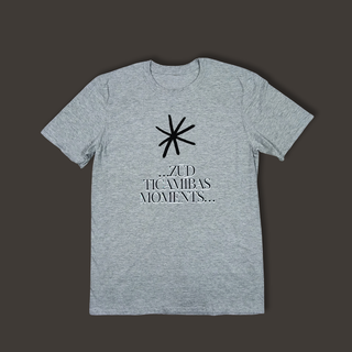Kokvilnas T-krekls "Zūd tiacmības moments" | pelēks