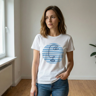 Sieviešu T-krekls “Klusā skaidrība” | balts, kokvilna