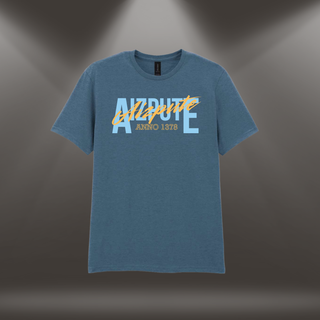 Kokvilnas T-krekls "Aizpute. Anno 1378." | Indigo zils