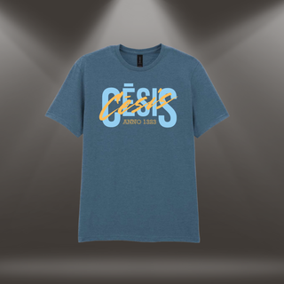 Kokvilnas T-krekls "Cēsis. Anno 1323." | Indigo zils