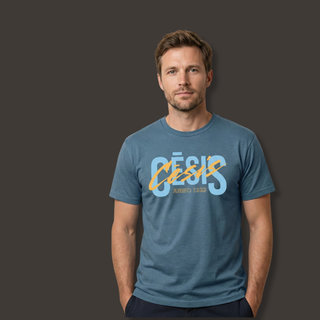 Kokvilnas T-krekls "Cēsis. Anno 1323." | Indigo zils