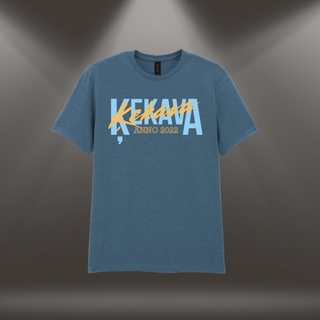 Kokvilnas T-krekls "Ķekava. Anno 2022." | Indigo zils