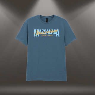Kokvilnas T-krekls "Mazsalaca. Anno 1928." | Indigo zils