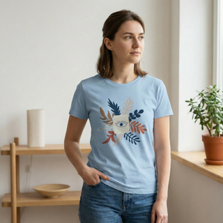 Sieviešu T-krekls “Trešā acs” | gaiši zils, kokvilna