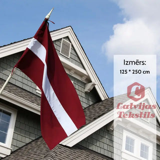 Latvijas Karogs Fasdei | 125 * 250 Cm Gabardna Audums Karogs